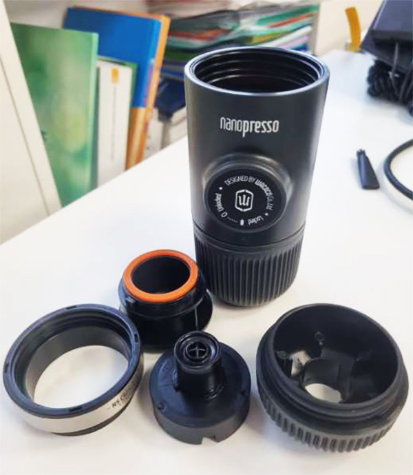 Cafetera portátil Wacaco Nanospresso - despiece